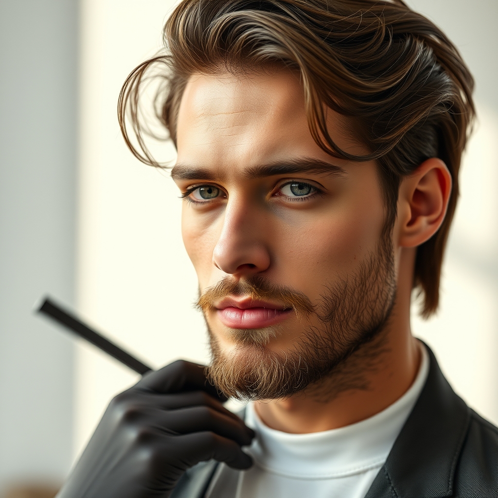 Middle Part Homme