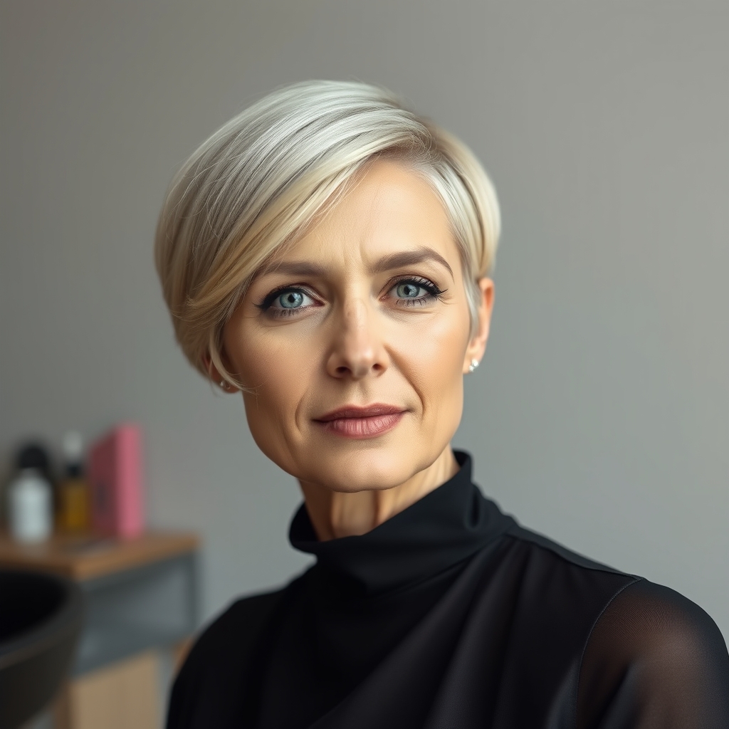 Les coupes courtes effilées pour les femmes de 50 ans