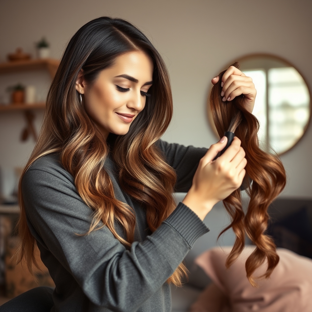 Balayage brun miel : 3