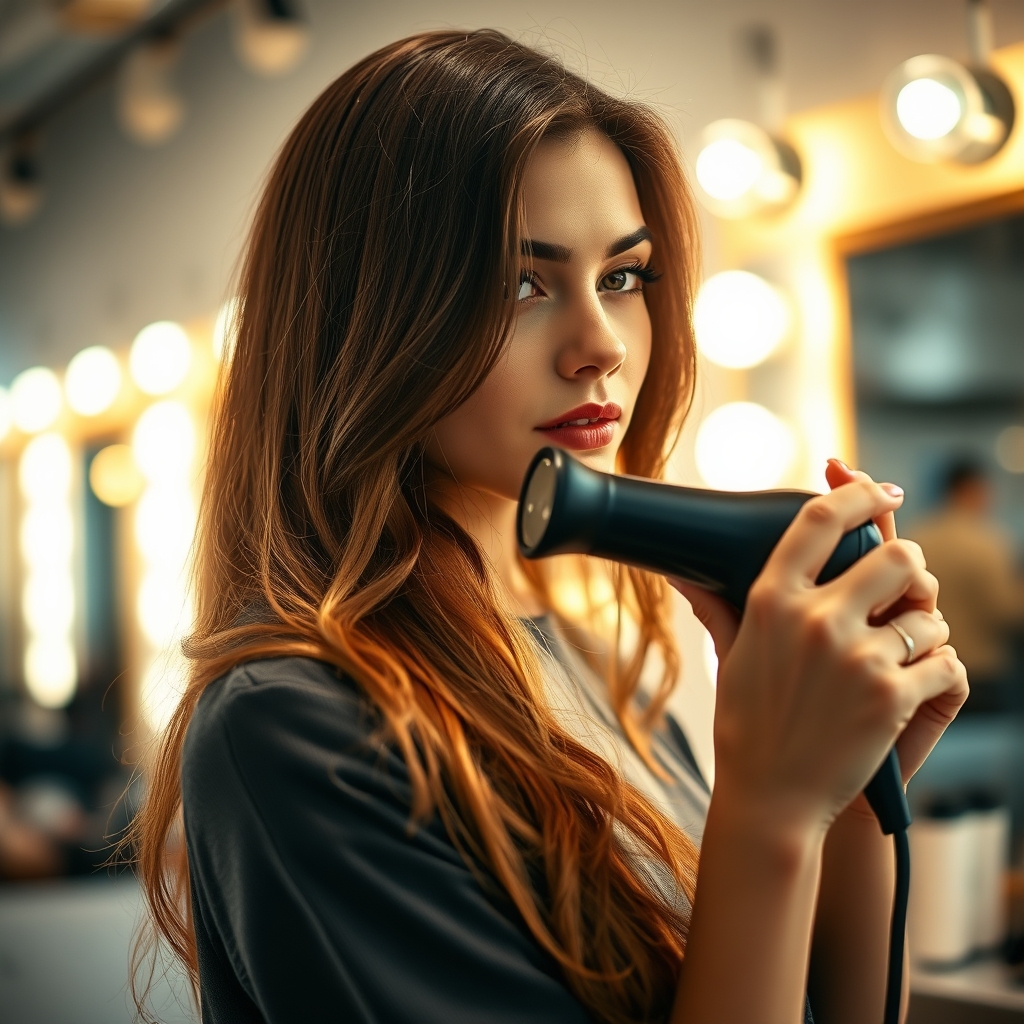 Sèche-cheveux · illustration d'ambiance